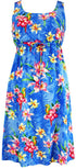 Orchid Parrot Women's Empire Tie Front Hawaiian Dress (Generous Fit)